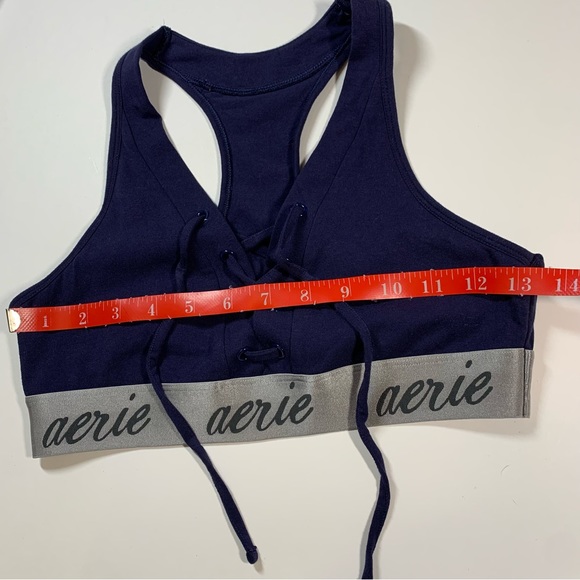 Med Aerie blue lace up front sports bra - Picture 5 of 13